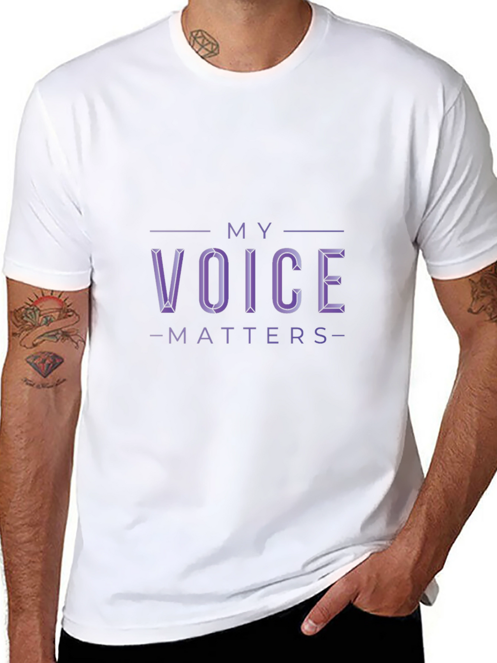 My Voice Matters Graphic Tee - Black