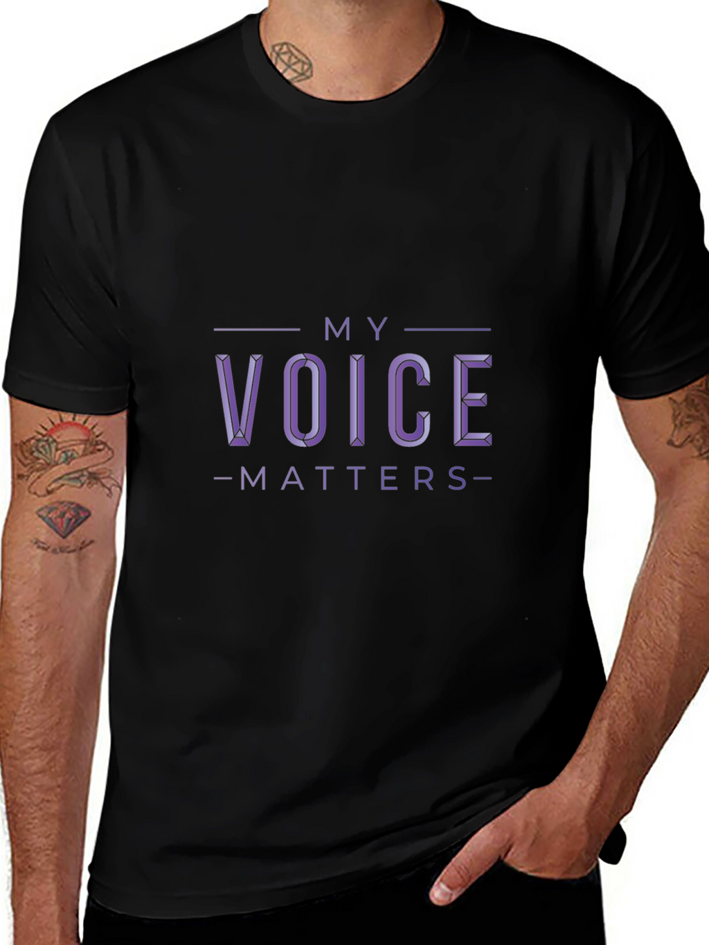 My Voice Matters Graphic Tee - Black