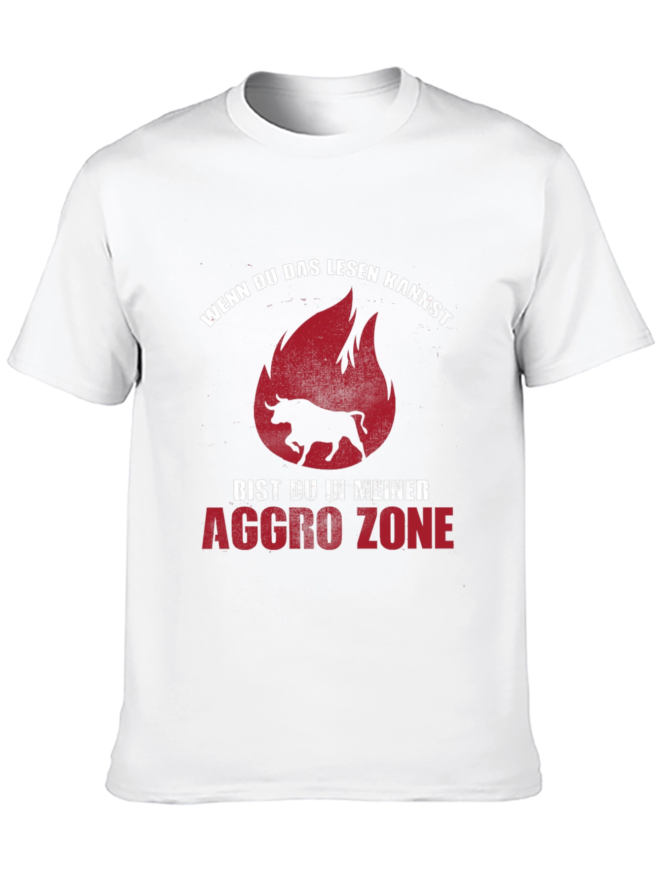 Aggro Zone Black T-Shirt with Bull Graphic