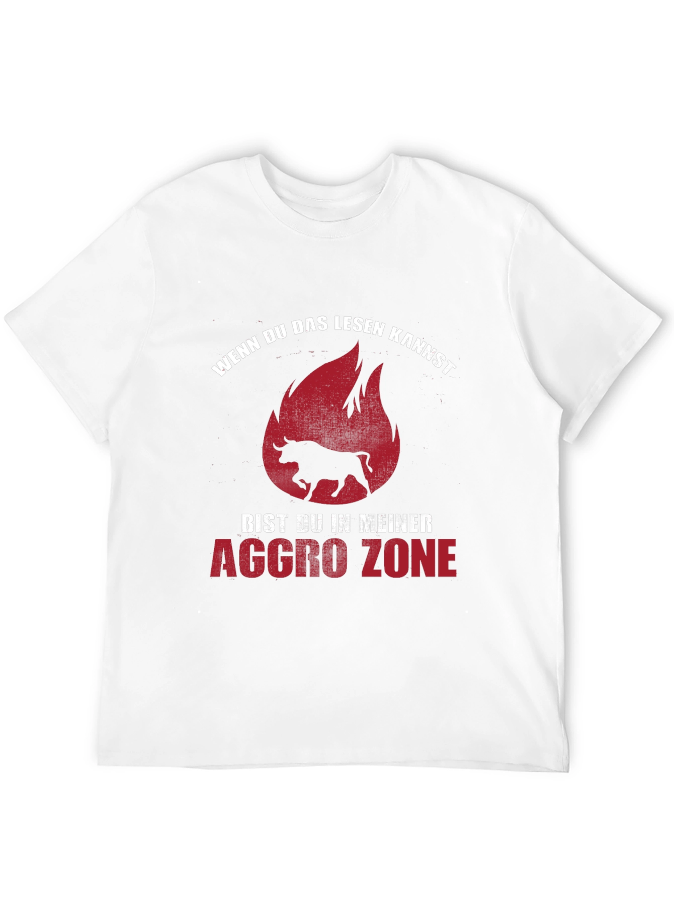 Aggro Zone Black T-Shirt with Bull Graphic