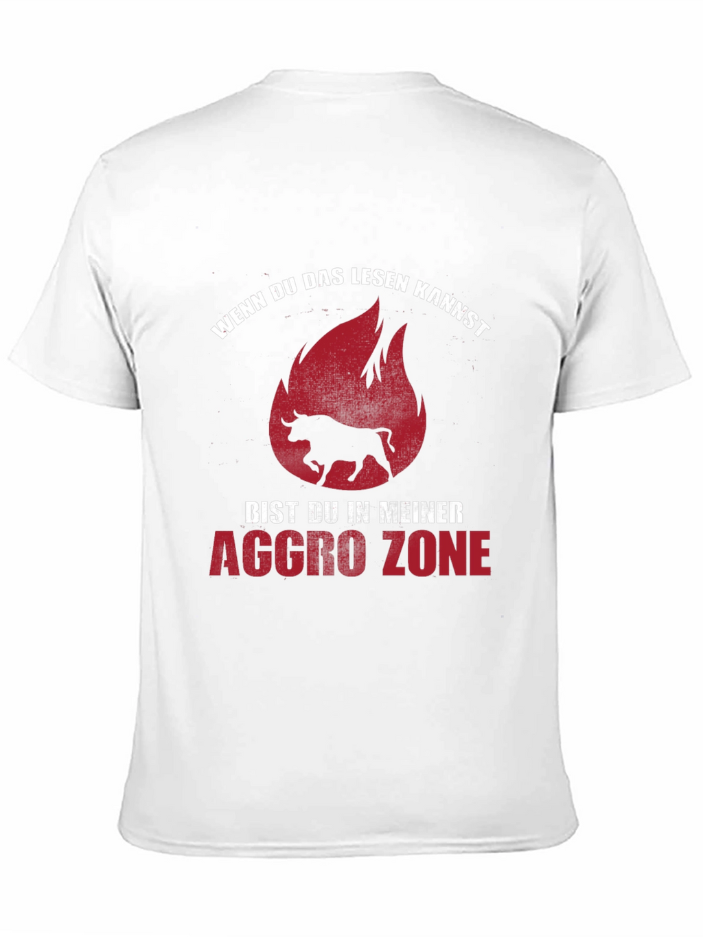 Aggro Zone Black T-Shirt with Bull Graphic