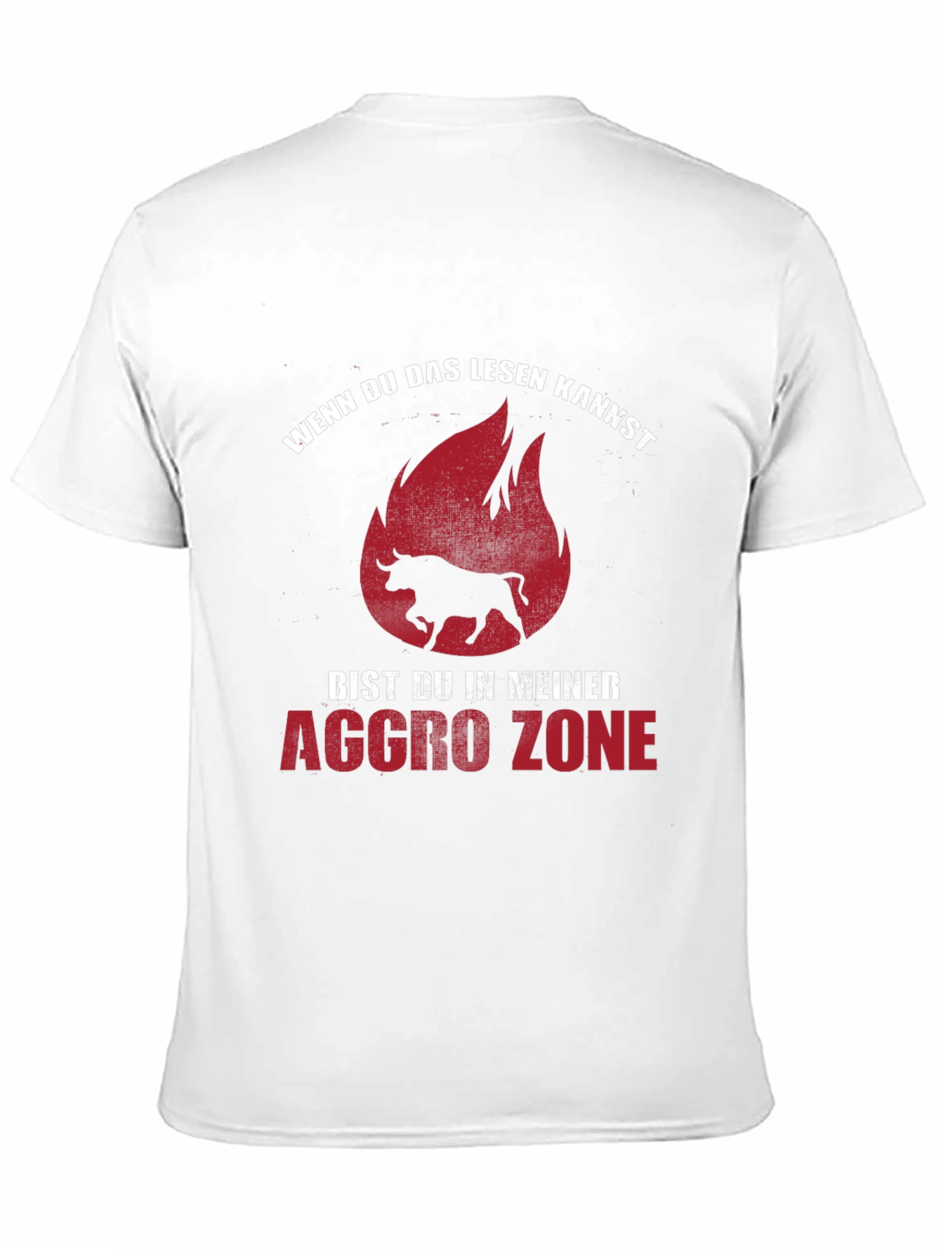 Aggro Zone Black T-Shirt with Bull Graphic
