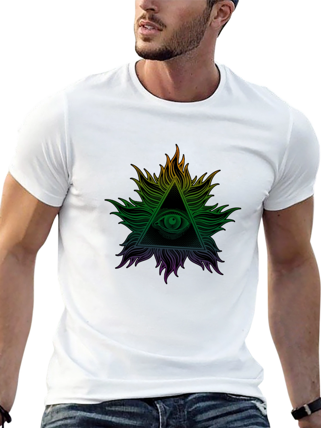 All Seeing Eye Graphic Tee - Illuminati Design