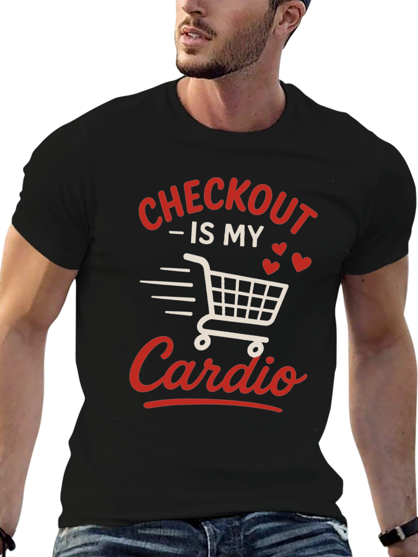 Checkout Is My Cardio Black Graphic Tee
