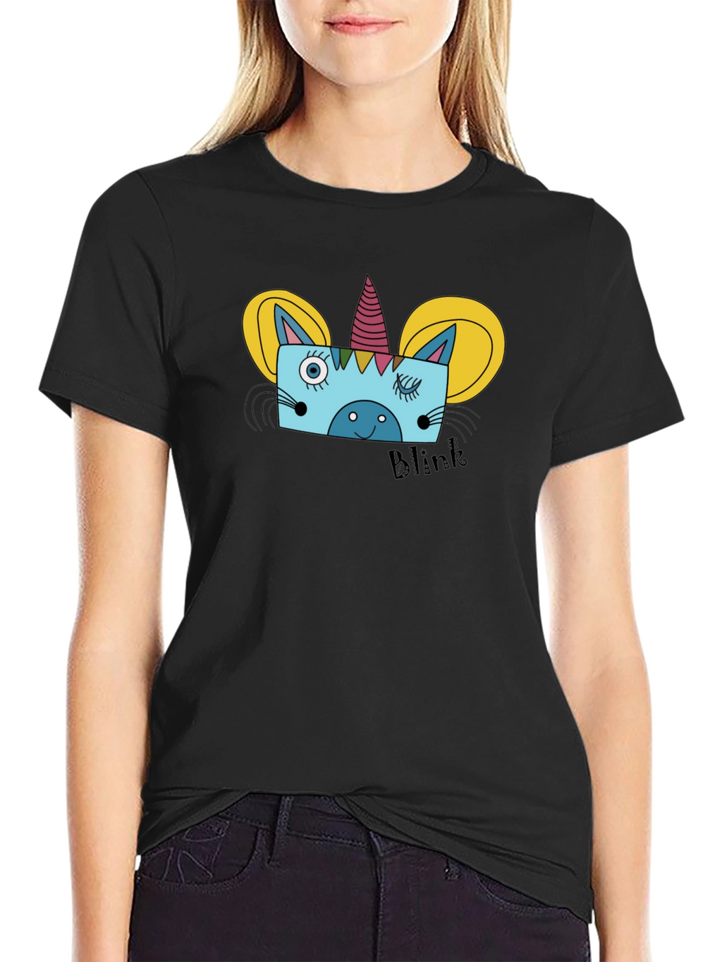 Unicorn Graphic T-Shirt Funny Blink Tee