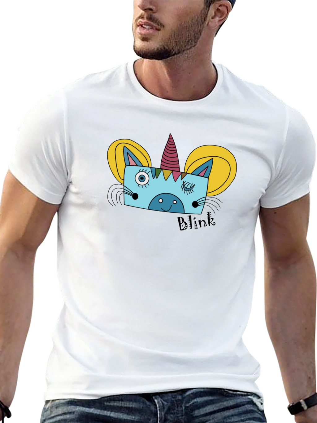 Unicorn Graphic T-Shirt Funny Blink Tee