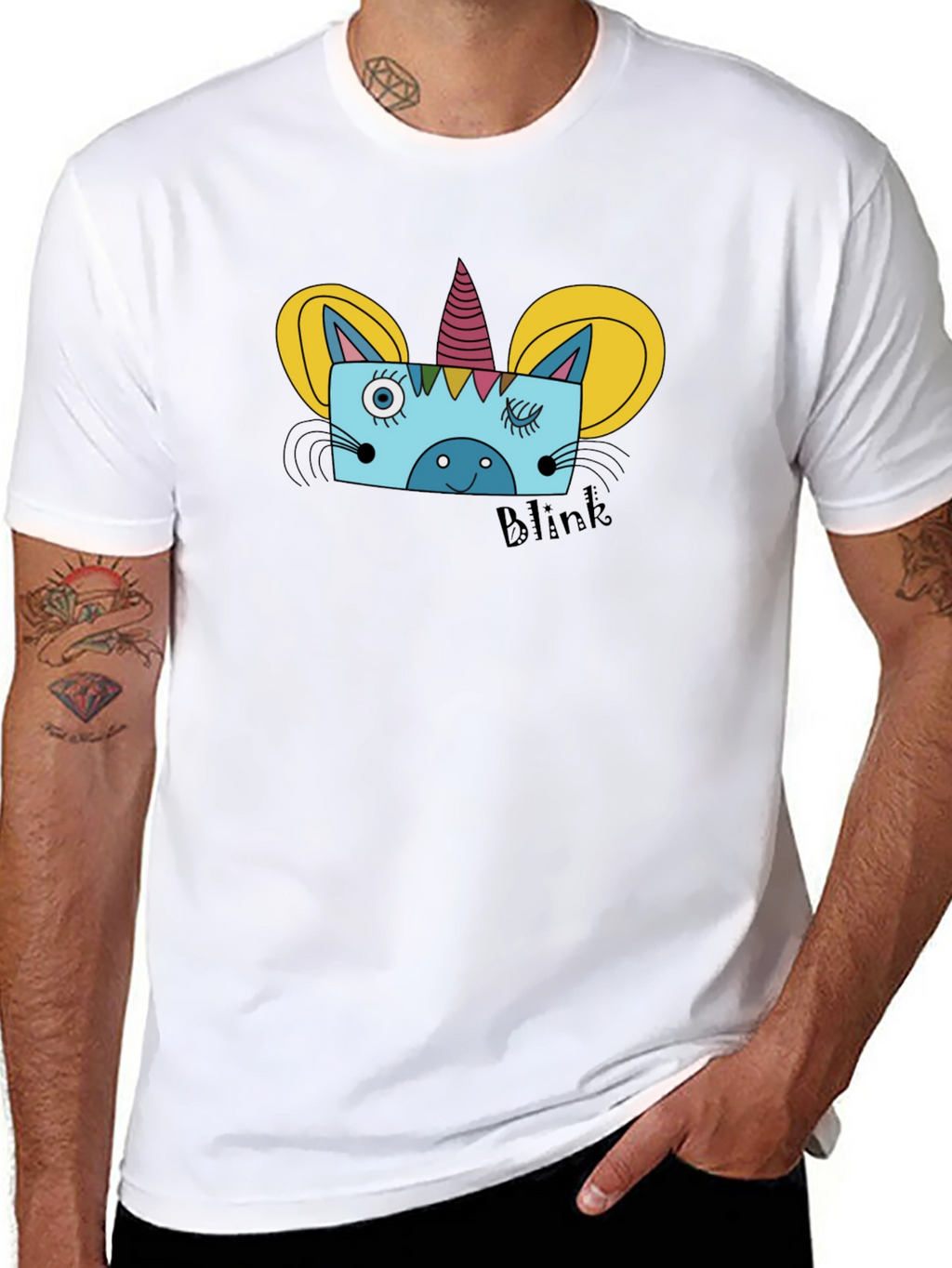 Unicorn Graphic T-Shirt Funny Blink Tee