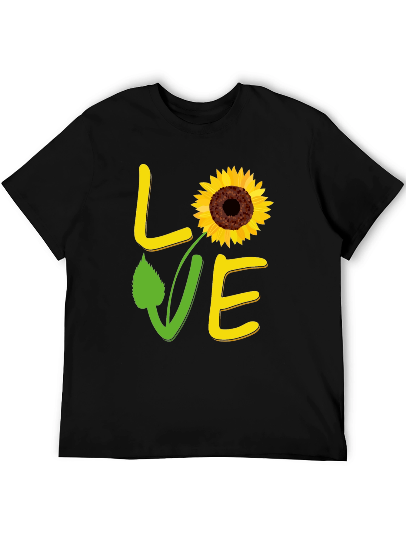Sunflower Love Graphic Tee - Black