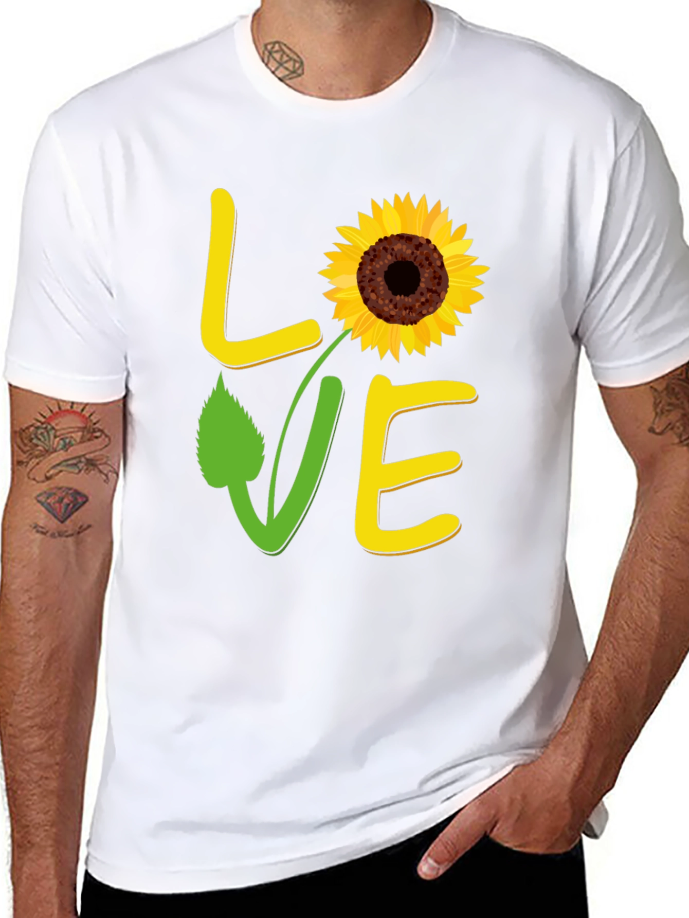 Sunflower Love Graphic Tee - Black