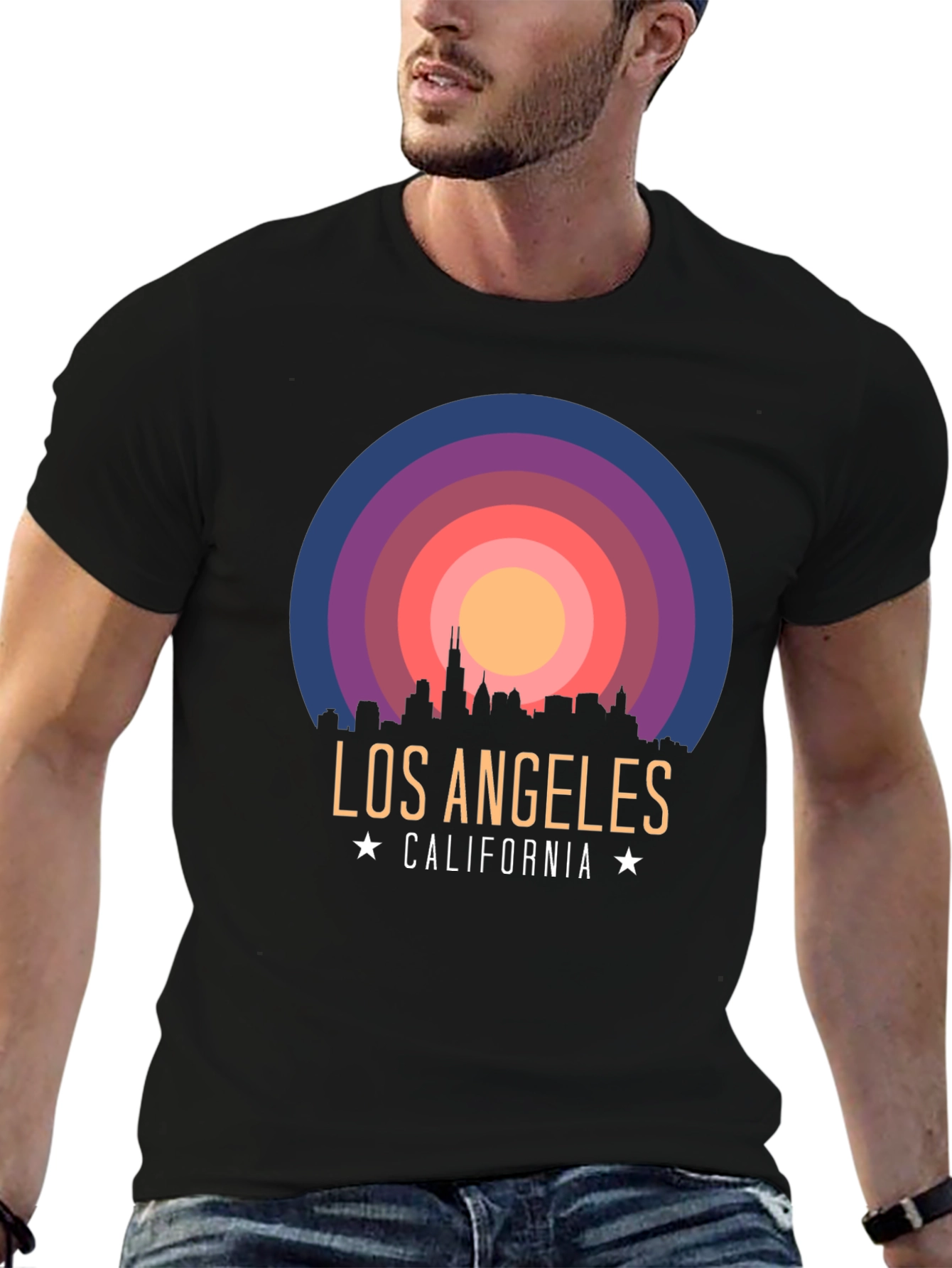 Los Angeles California Skyline Graphic Tee