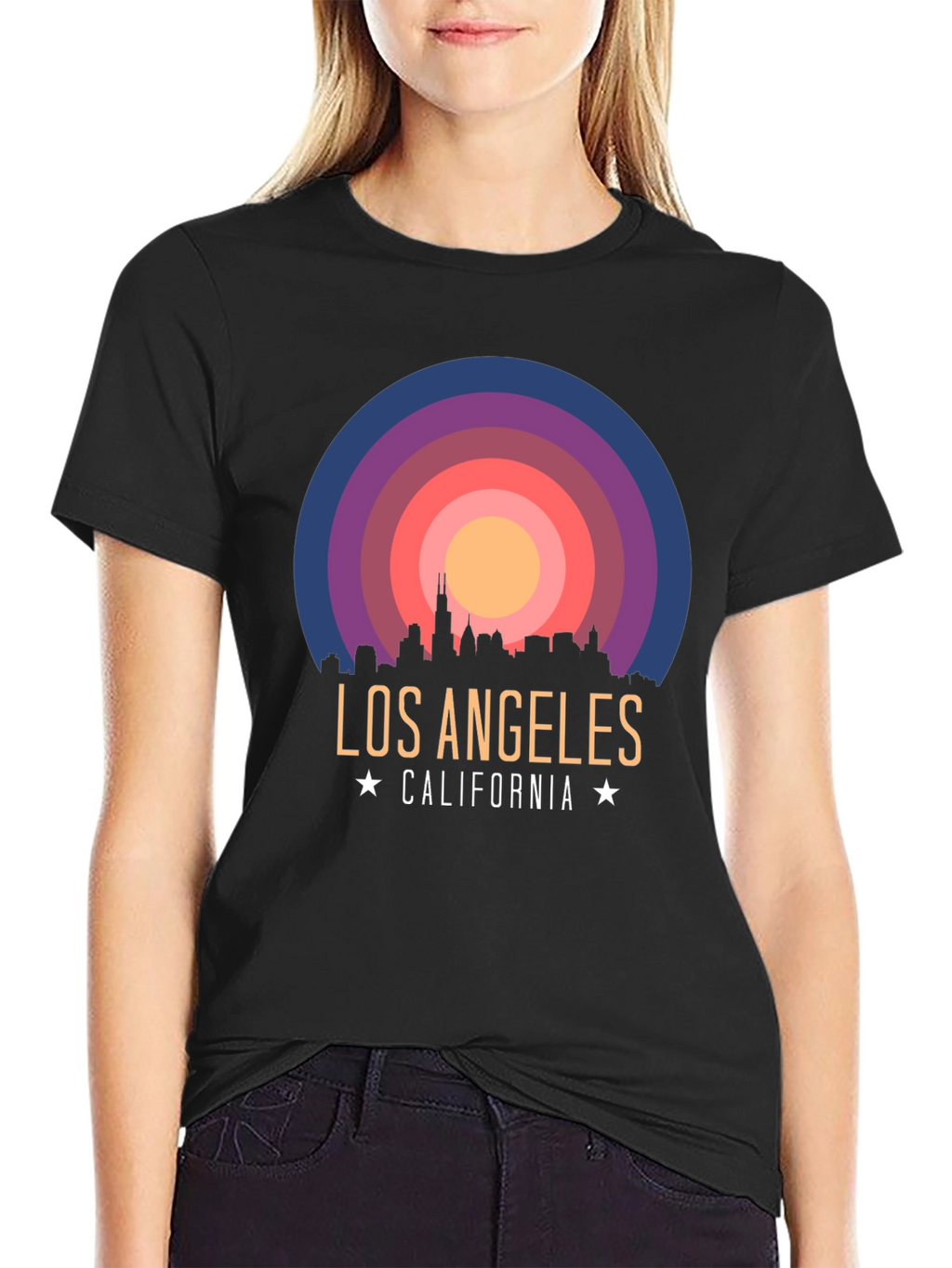 Los Angeles California Skyline Graphic Tee