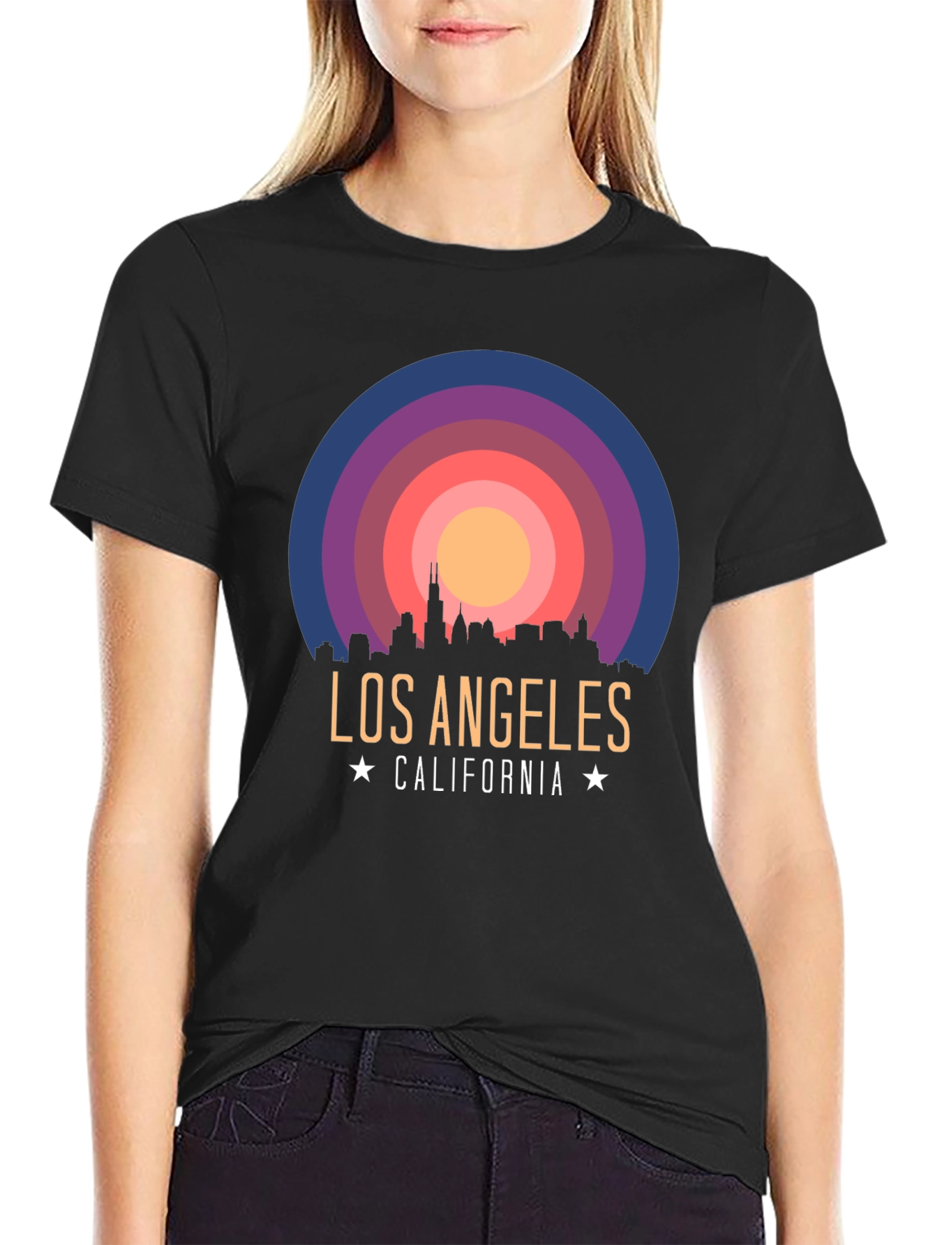 Los Angeles California Skyline Graphic Tee
