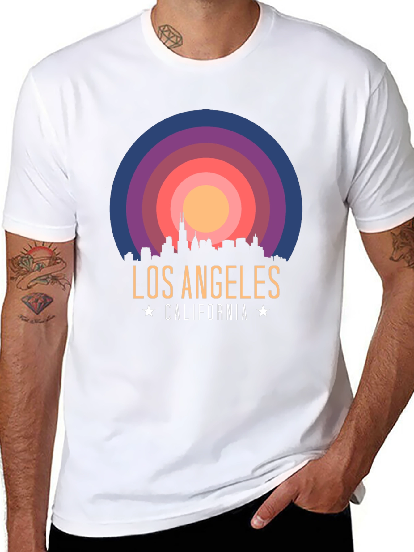 Los Angeles California Skyline Graphic Tee