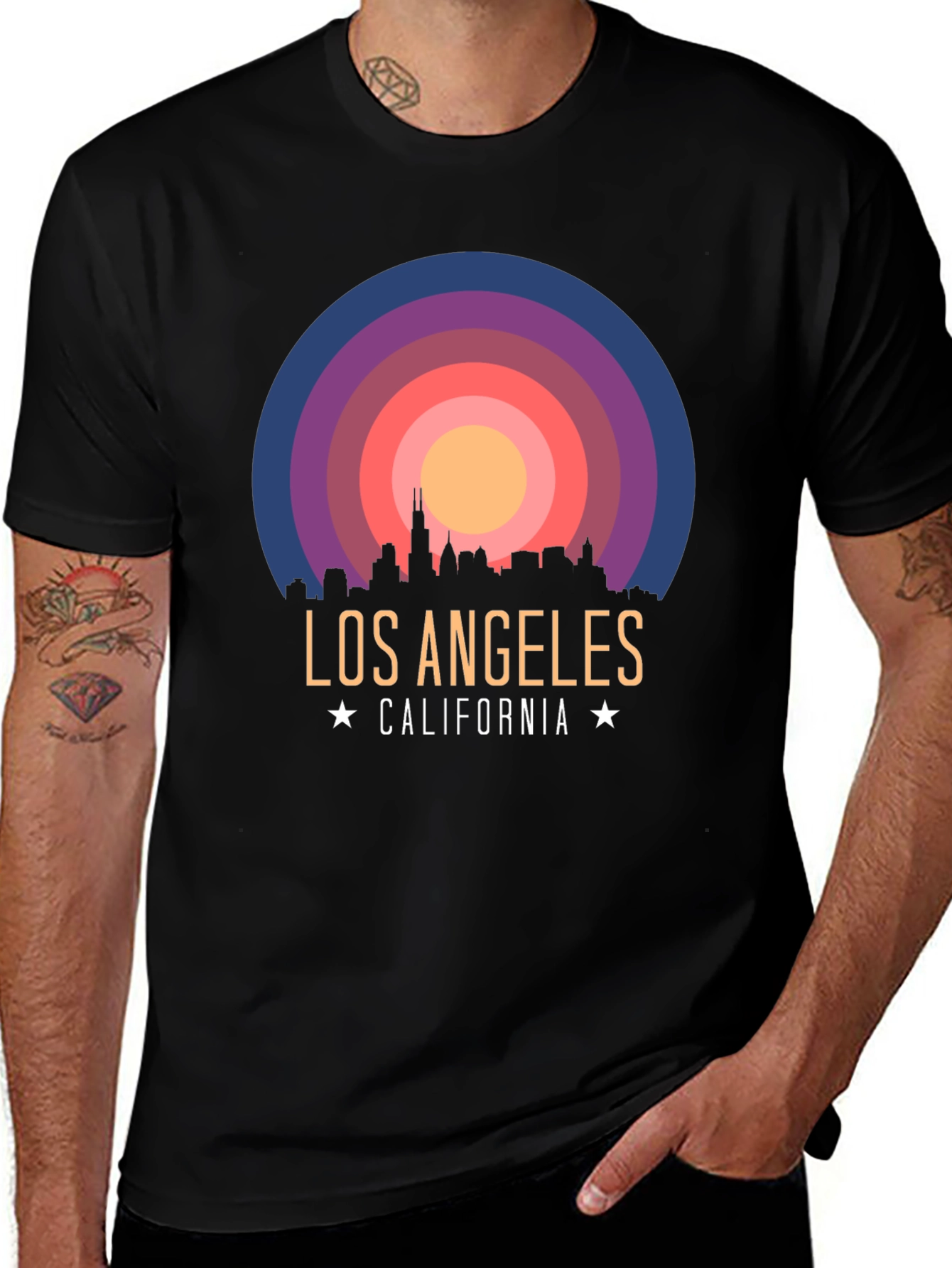 Los Angeles California Skyline Graphic Tee