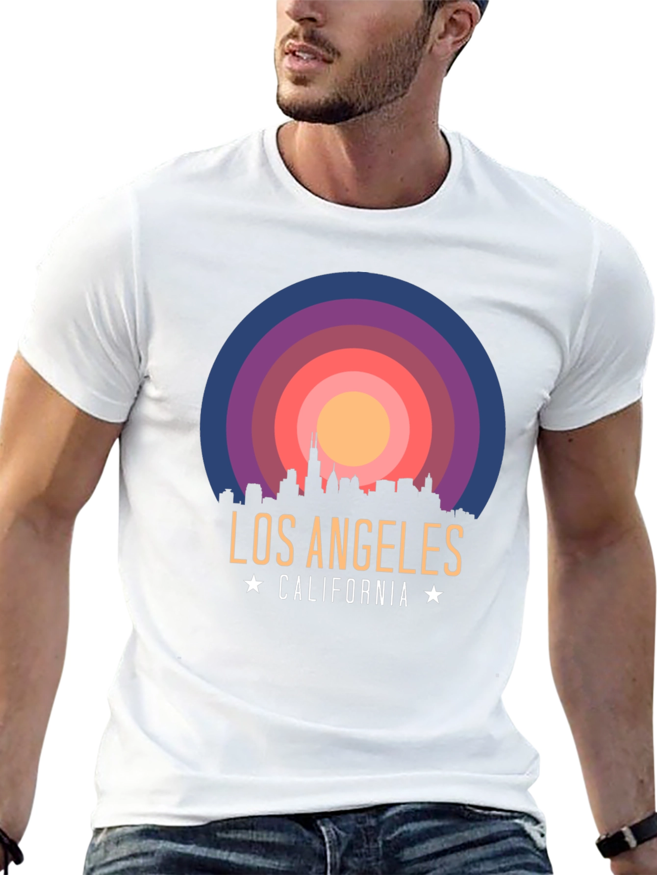 Los Angeles California Skyline Graphic Tee