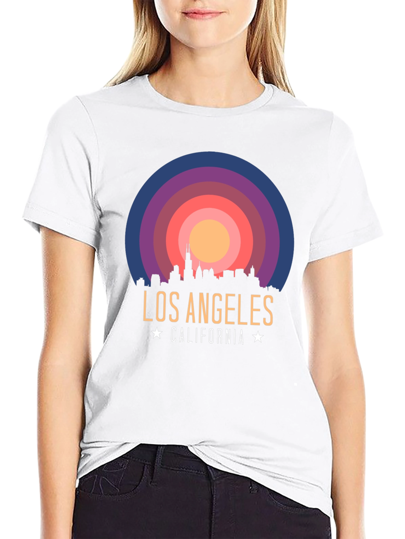Los Angeles California Skyline Graphic Tee