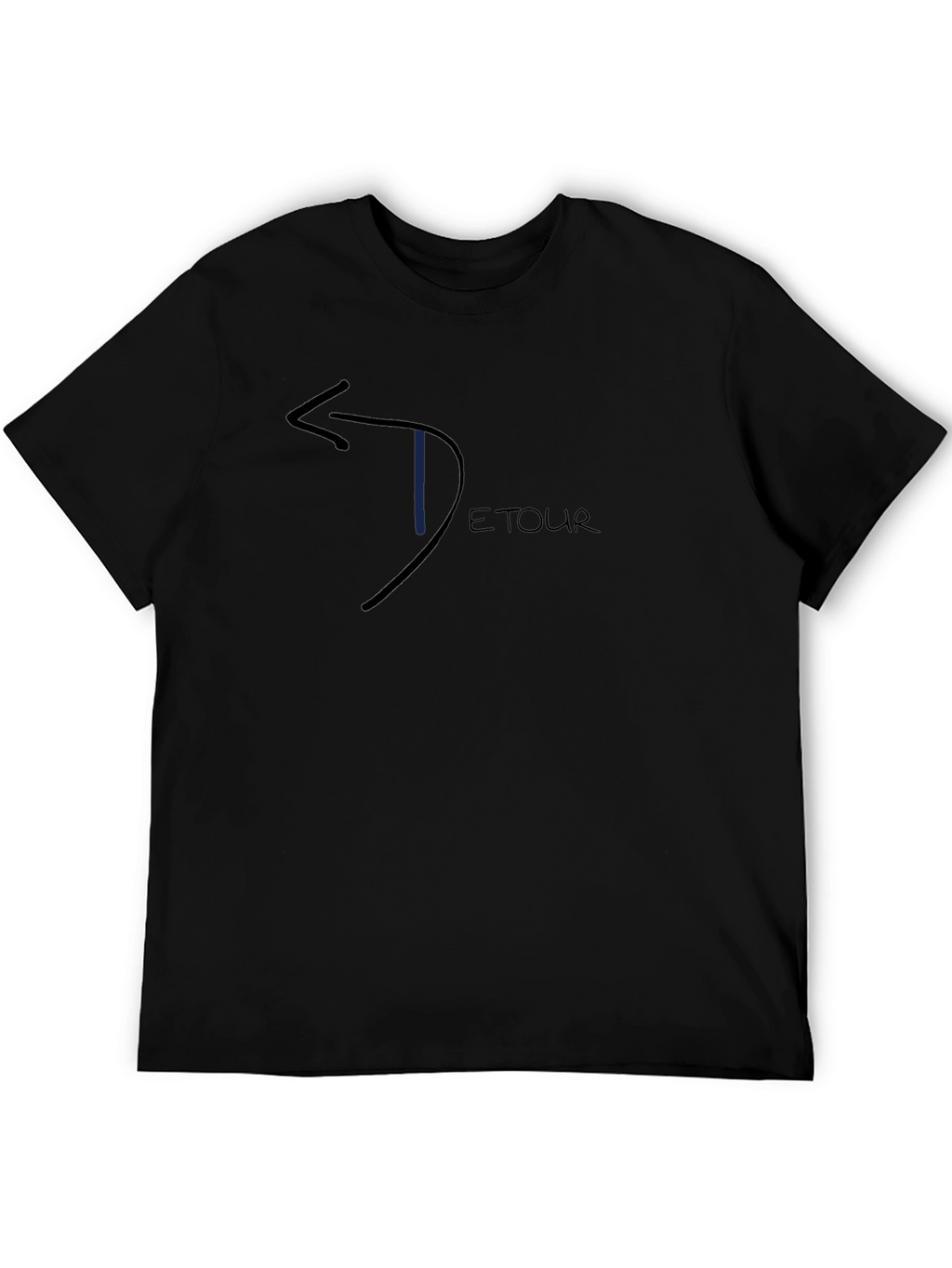 Detour Arrow Graphic T-Shirt - Casual Black Tee