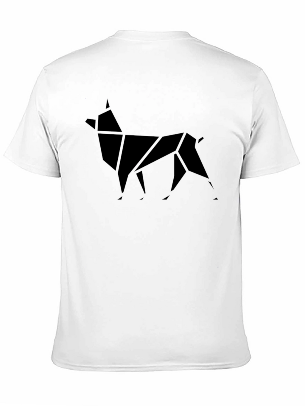 Geometric Dog Graphic Tee - Mens Black T-Shirt