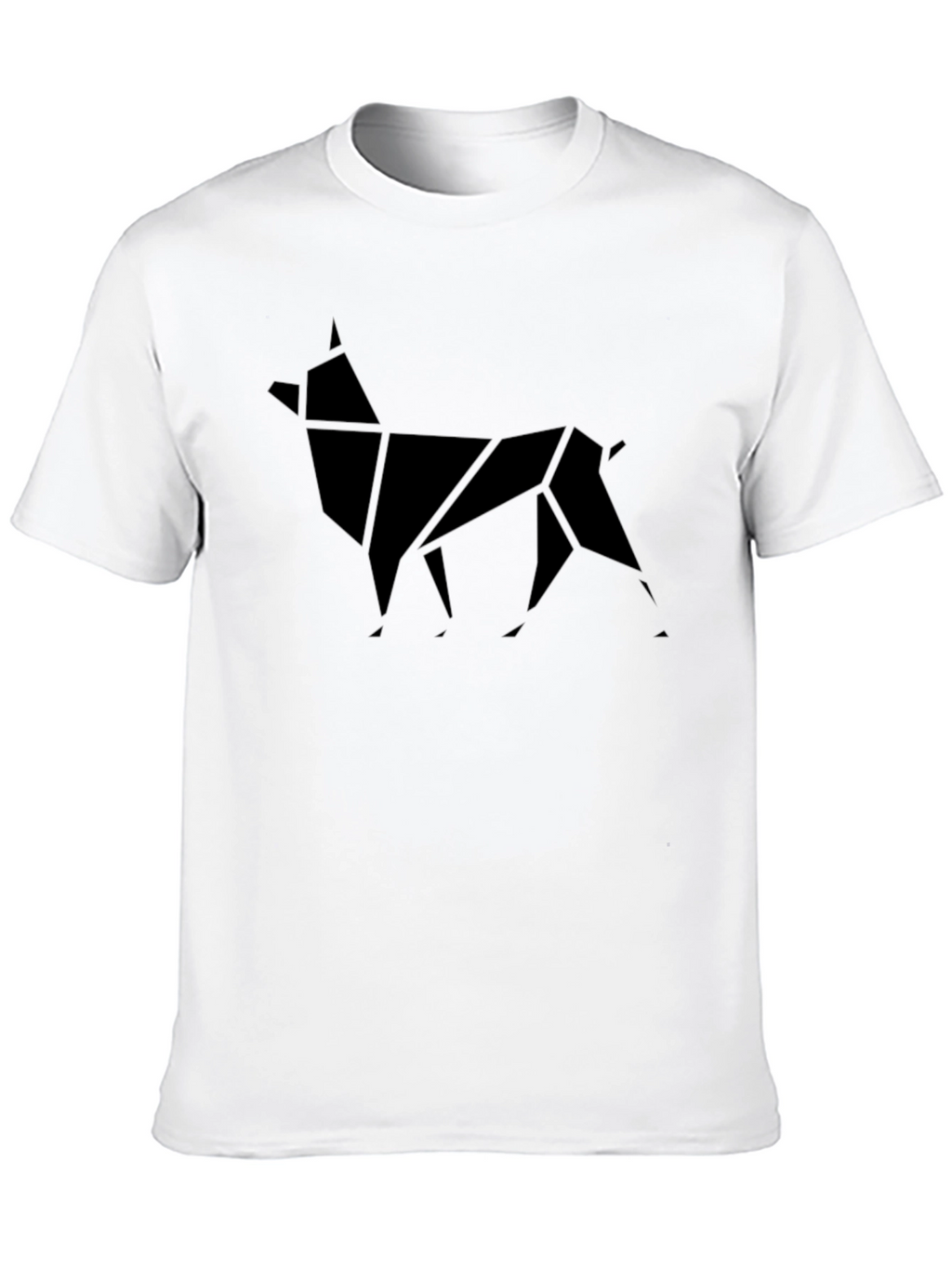 Geometric Dog Graphic Tee - Mens Black T-Shirt