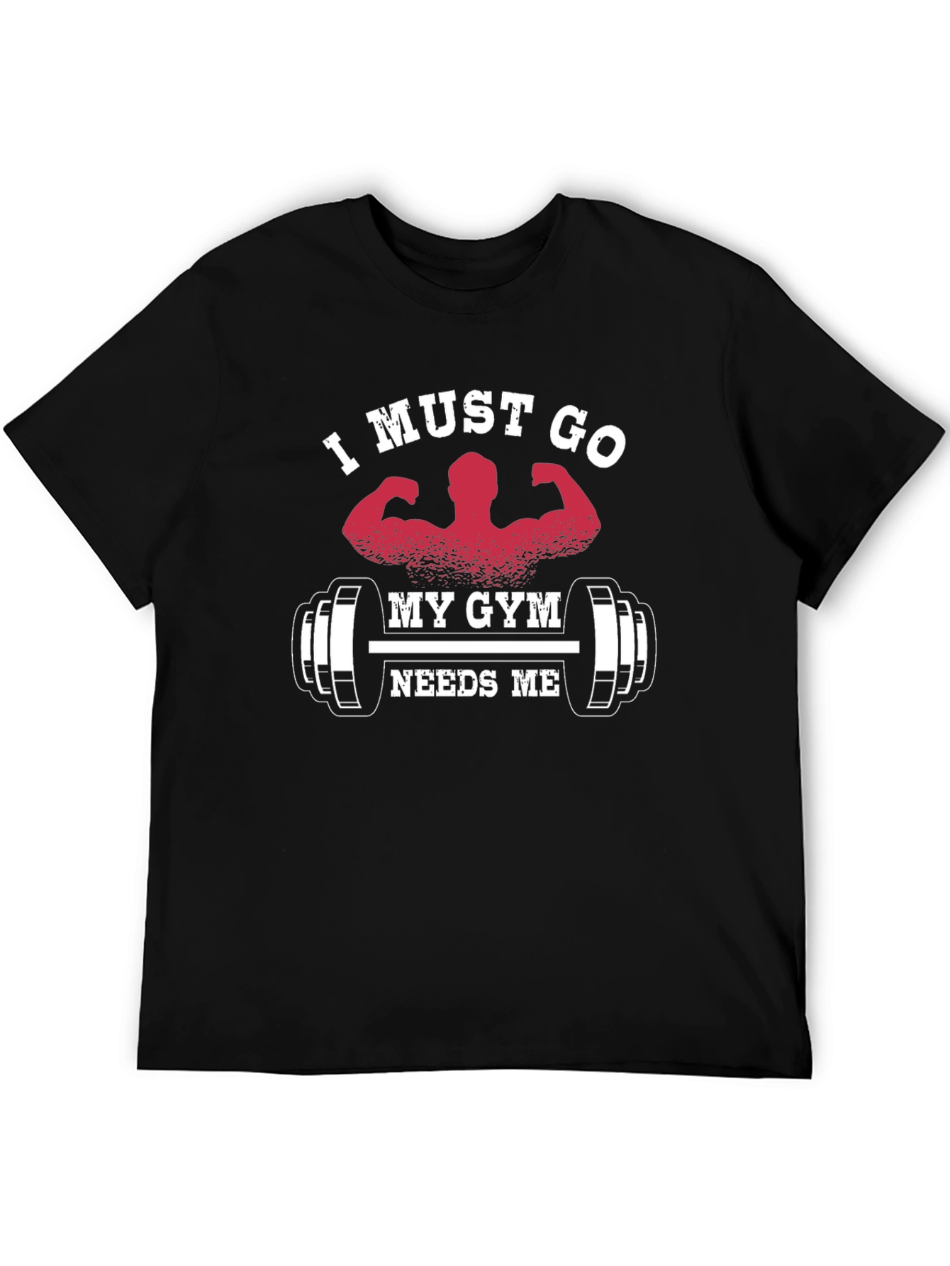 Gym Needs Me Graphic Tee - Black Cotton