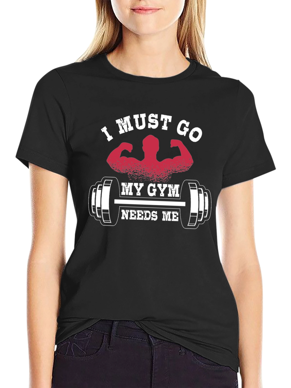 Gym Needs Me Graphic Tee - Black Cotton