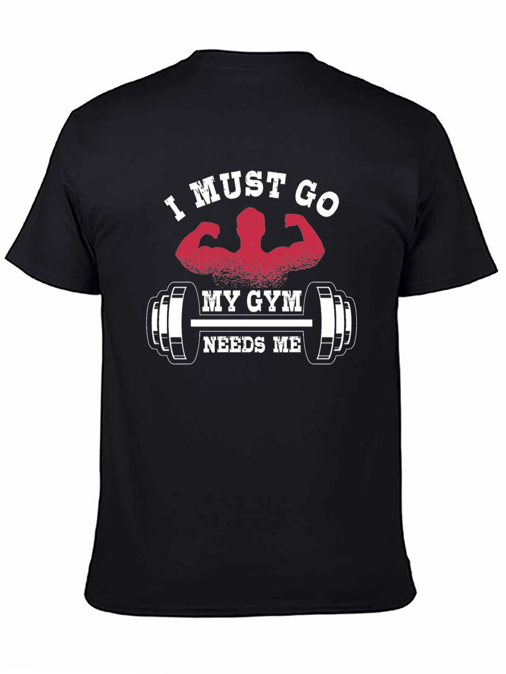 Gym Needs Me Graphic Tee - Black Cotton
