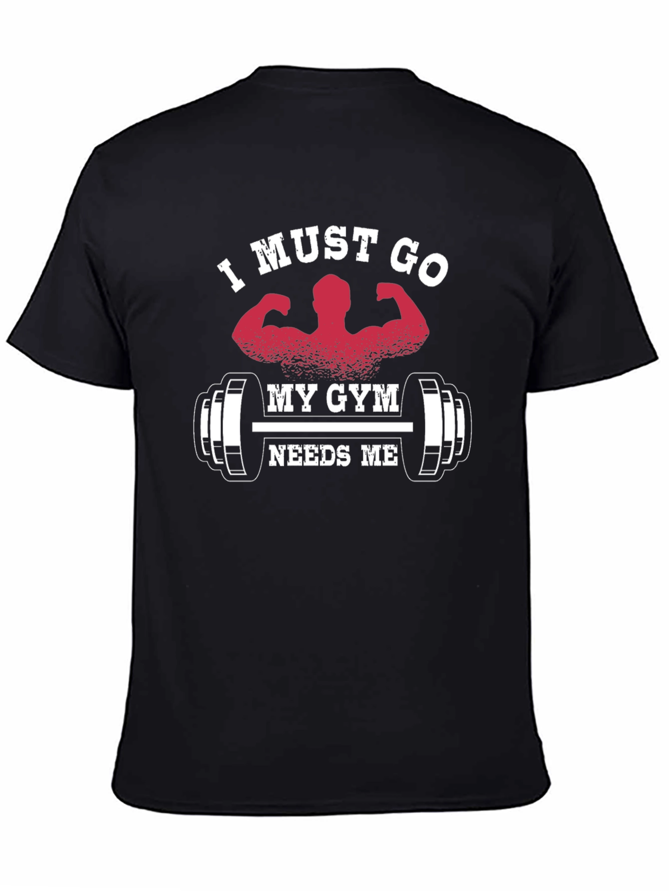 Gym Needs Me Graphic Tee - Black Cotton