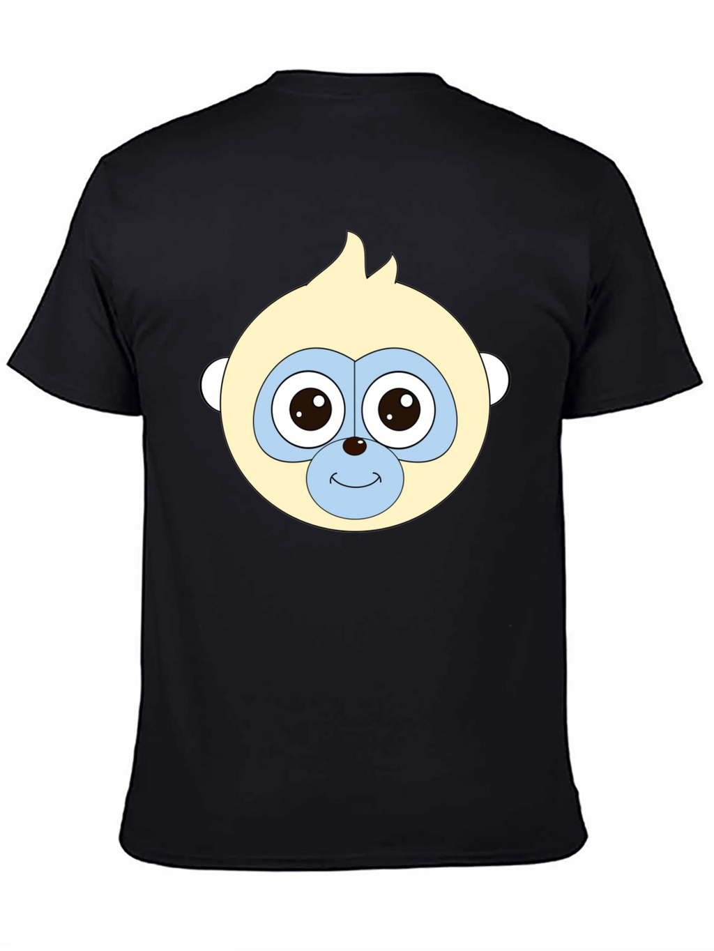 Funny Monkey Face Black T-Shirt