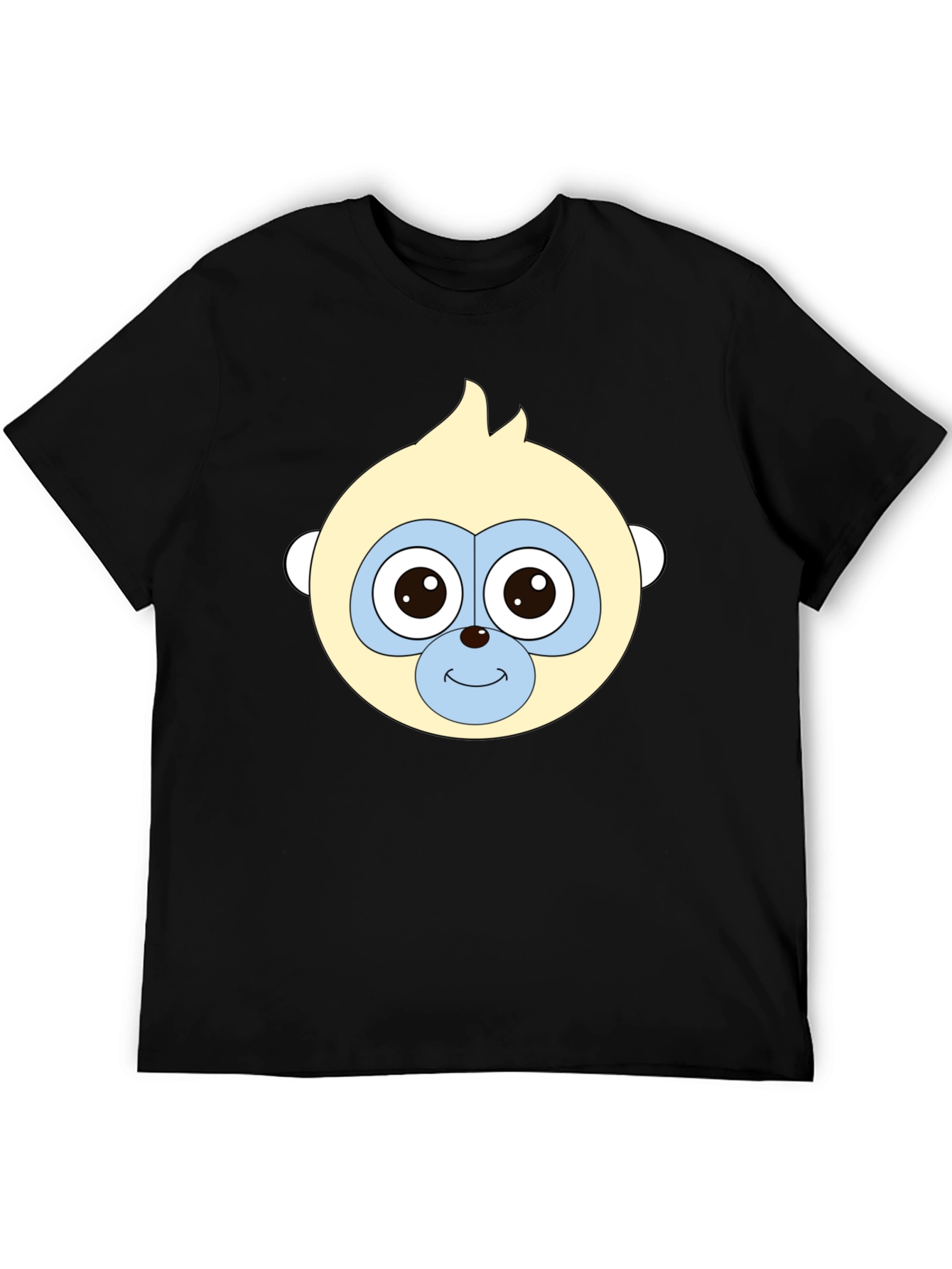 Funny Monkey Face Black T-Shirt
