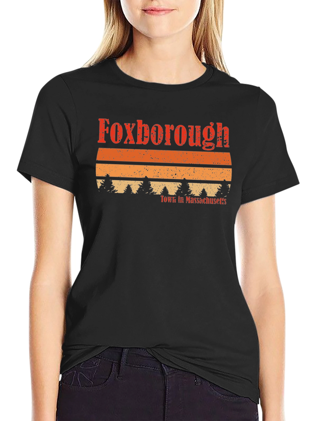 Foxborough Massachusetts Retro Style T-Shirt