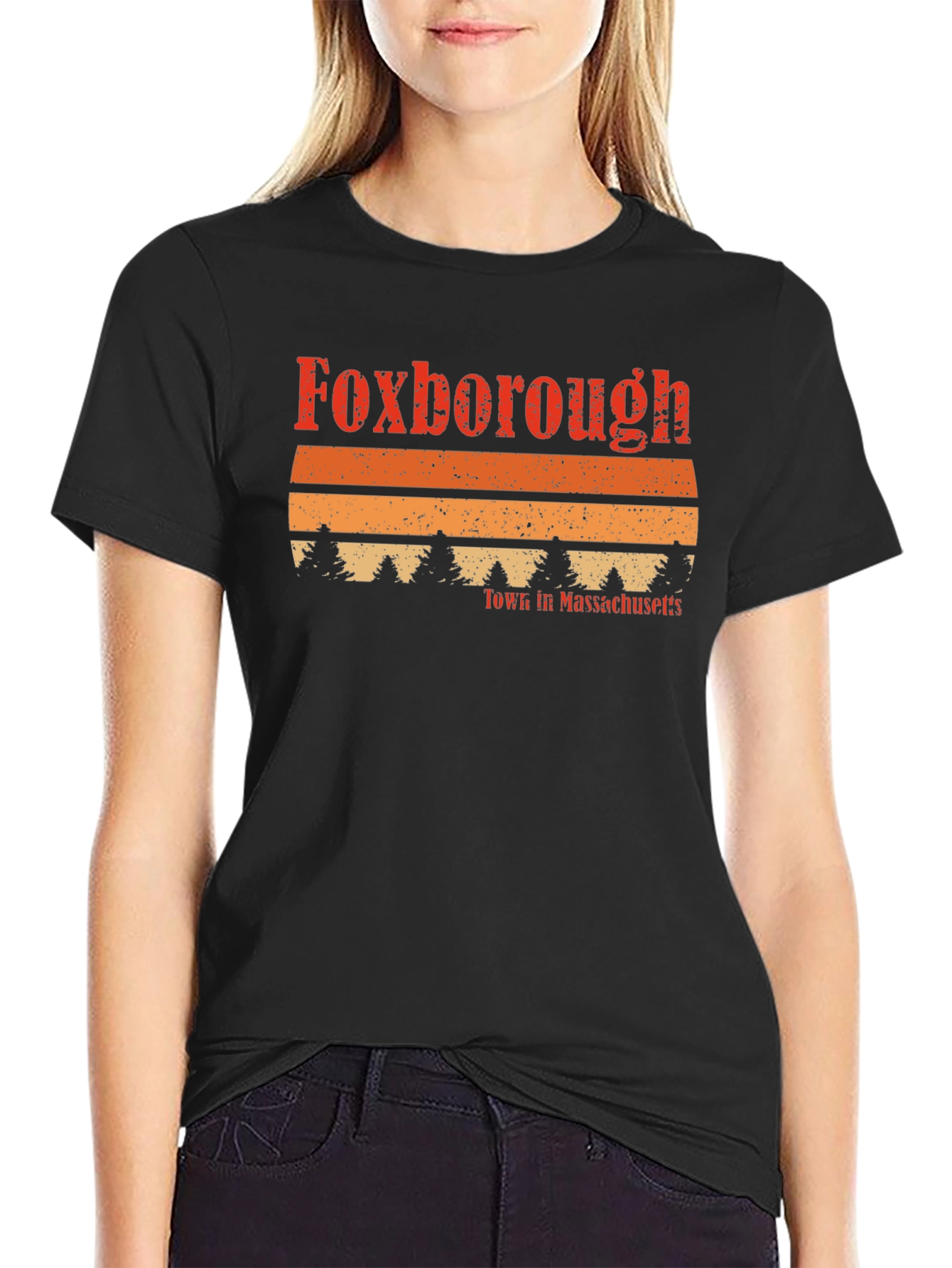 Foxborough Massachusetts Retro Style T-Shirt