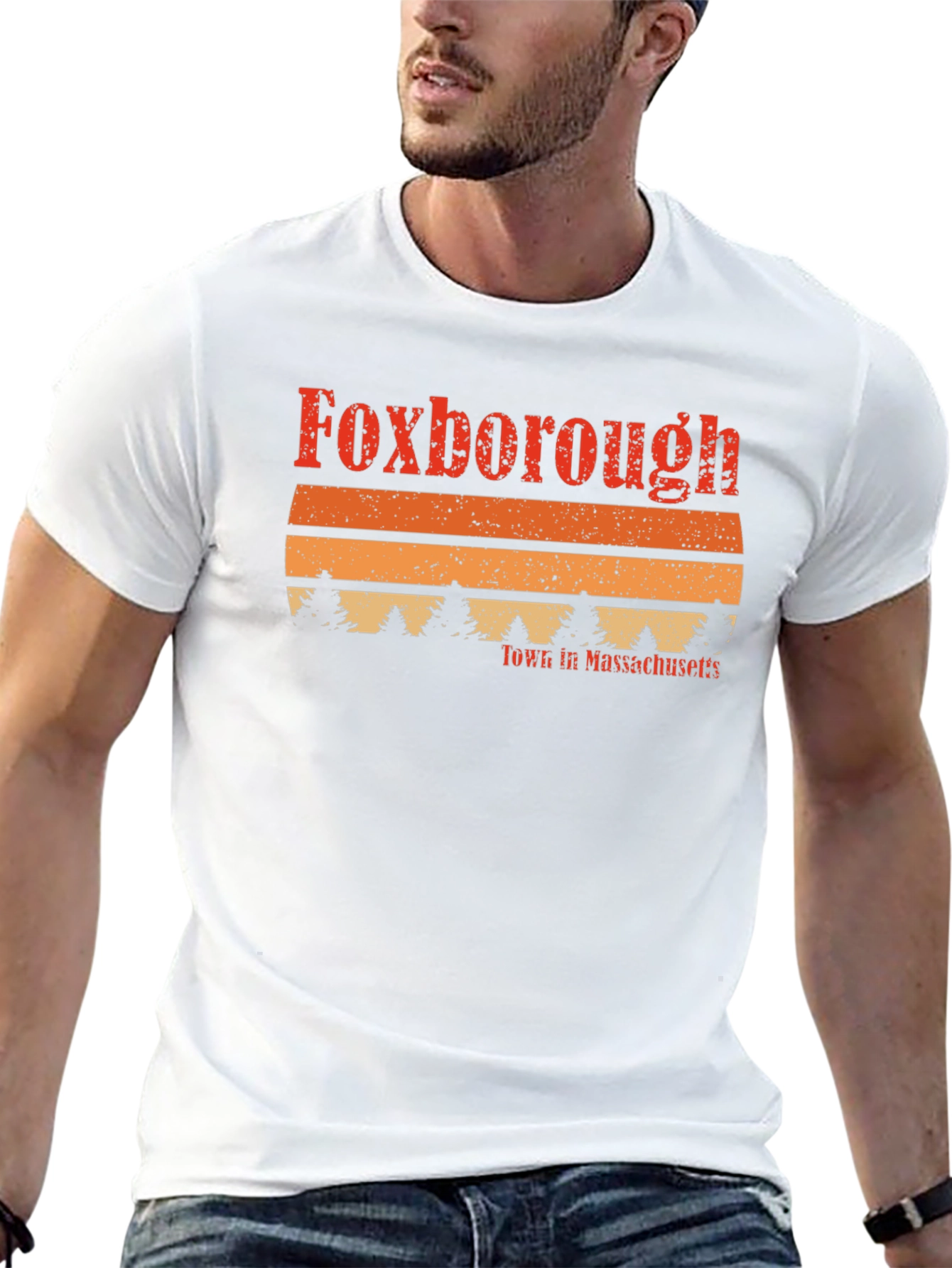 Foxborough Massachusetts Retro Style T-Shirt