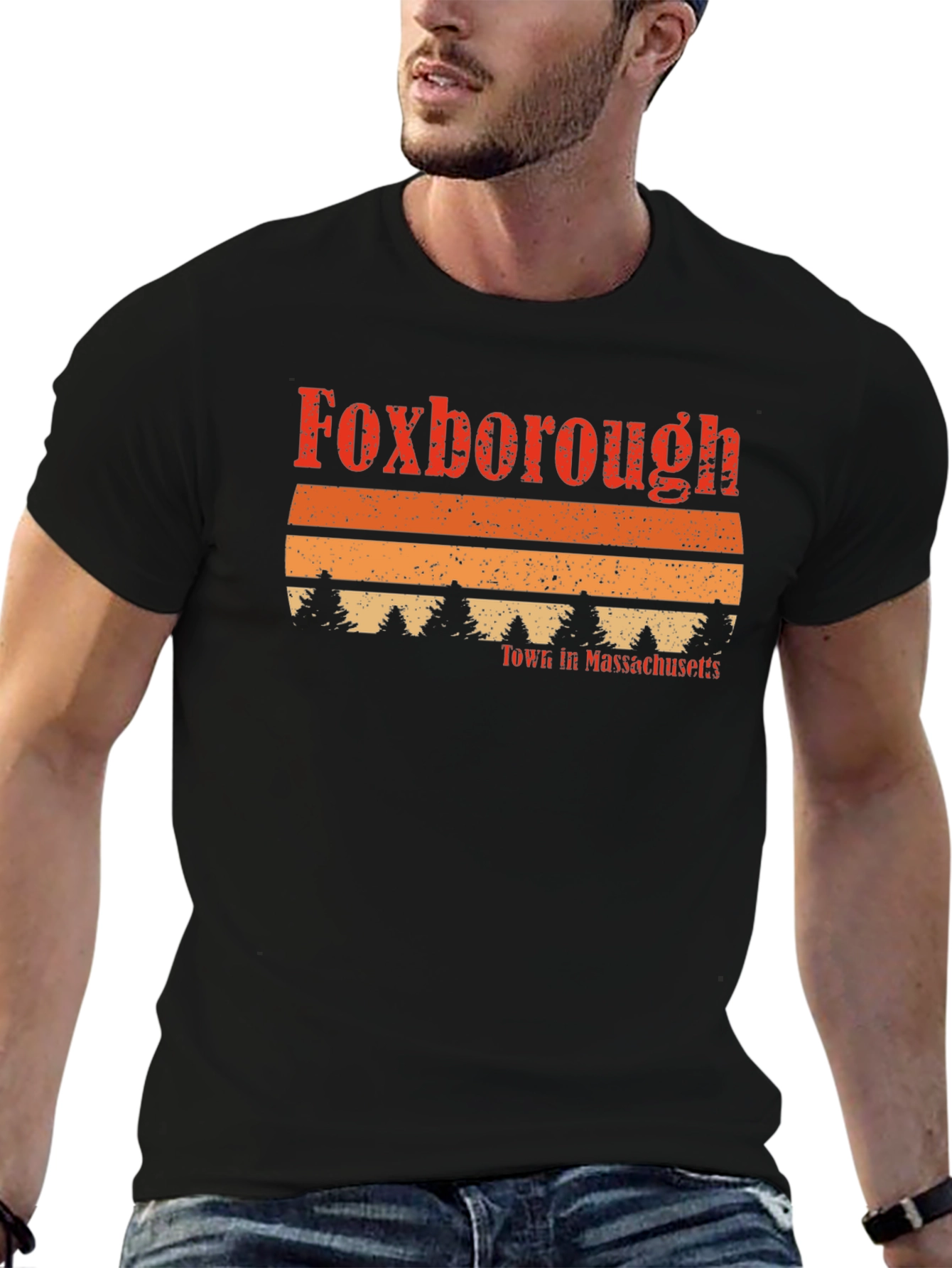 Foxborough Massachusetts Retro Style T-Shirt