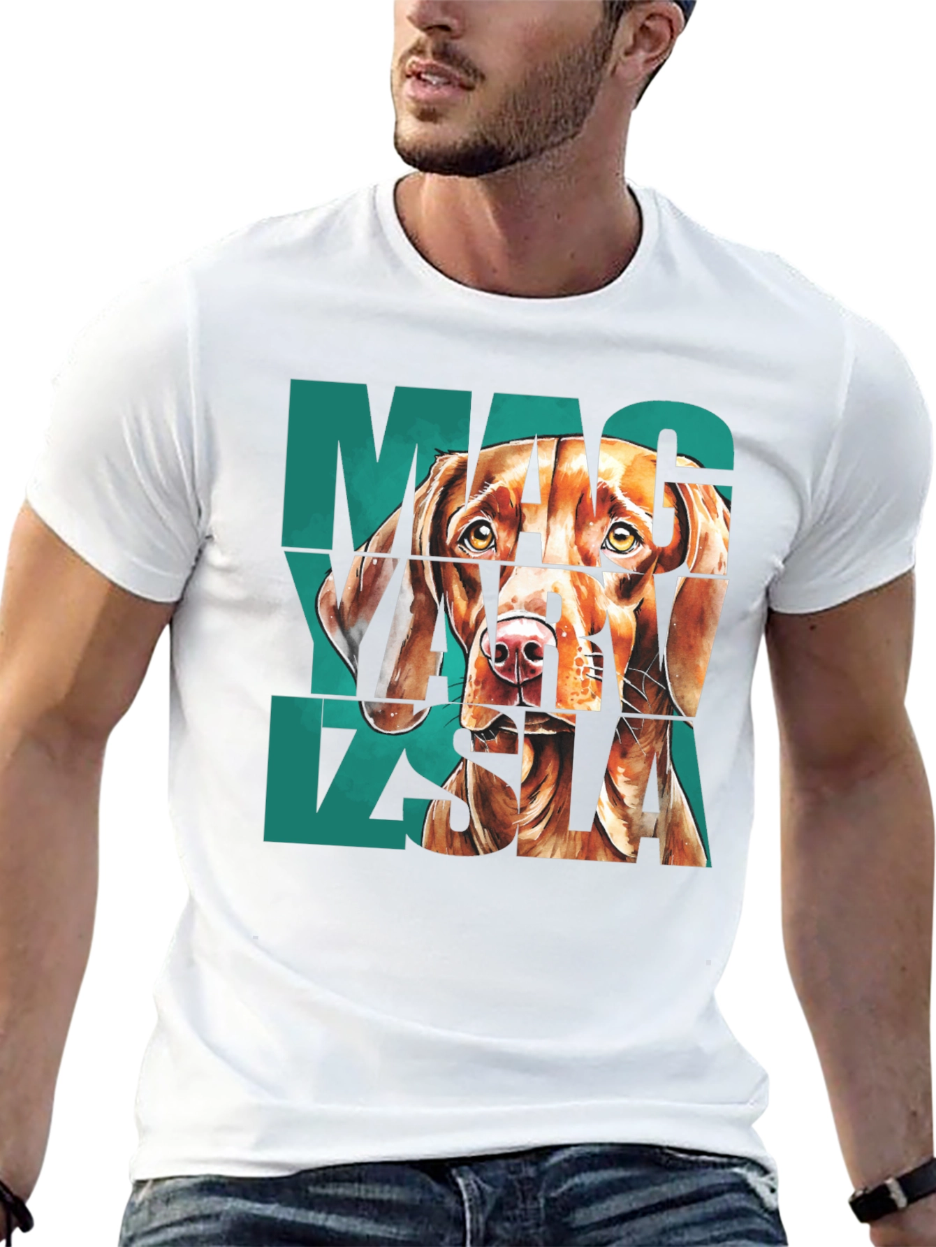 Vizsla Dog Graphic Print T-Shirt