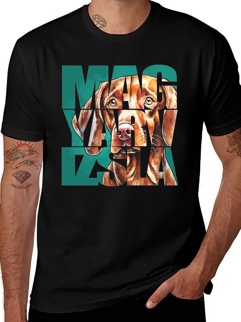 Vizsla Dog Graphic Print T-Shirt