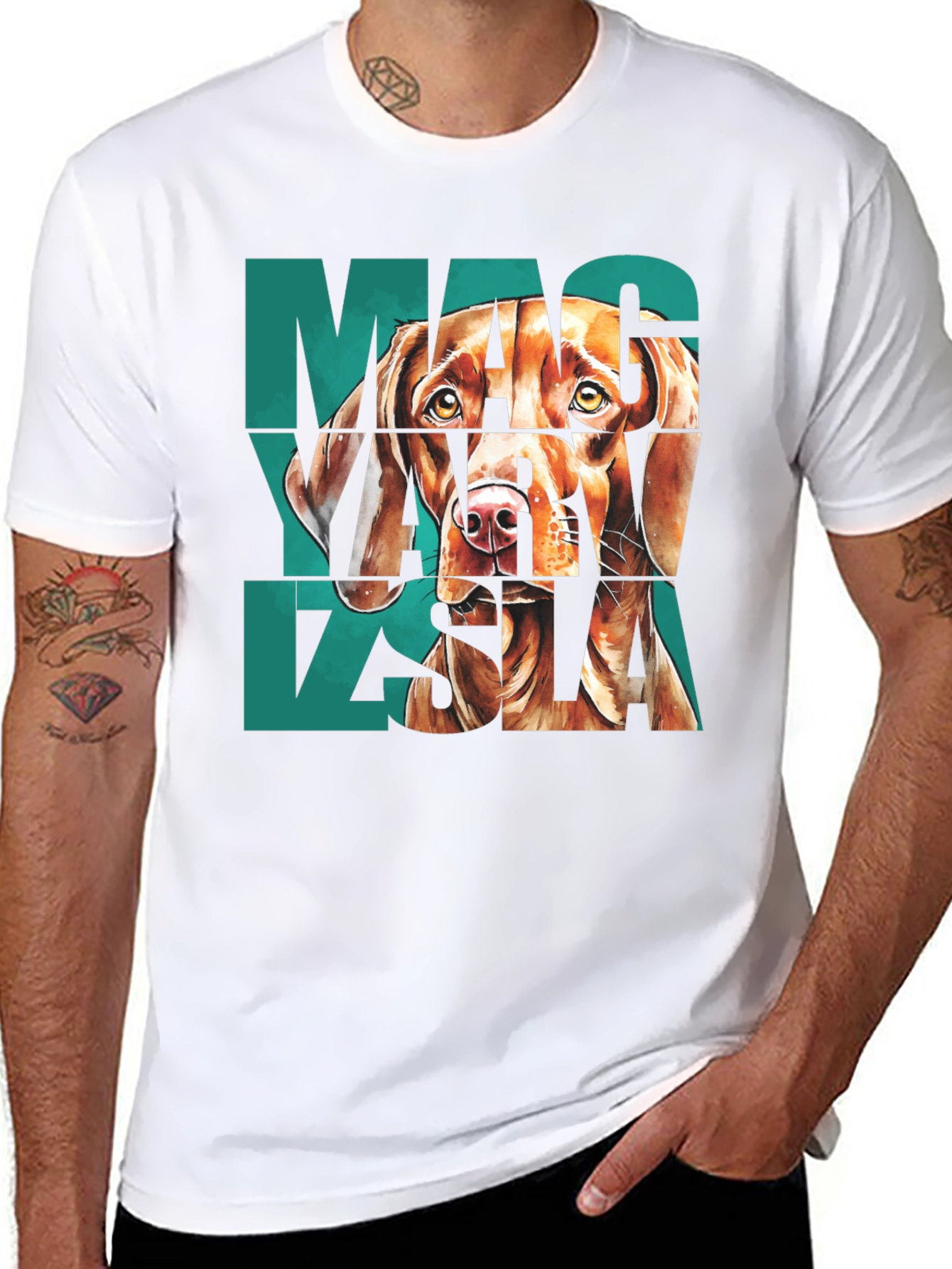 Vizsla Dog Graphic Print T-Shirt
