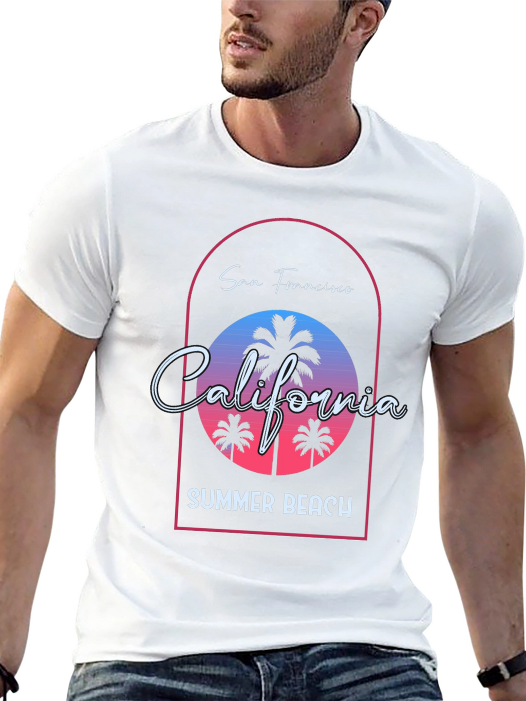 San Francisco California Summer Beach T-Shirt