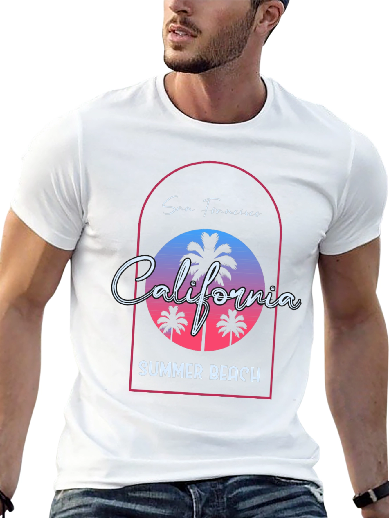 San Francisco California Summer Beach T-Shirt