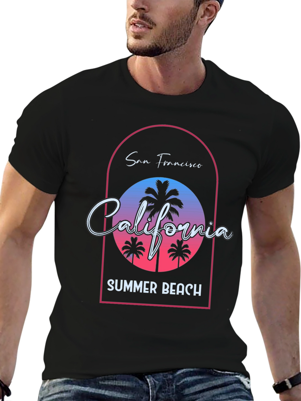 San Francisco California Summer Beach T-Shirt