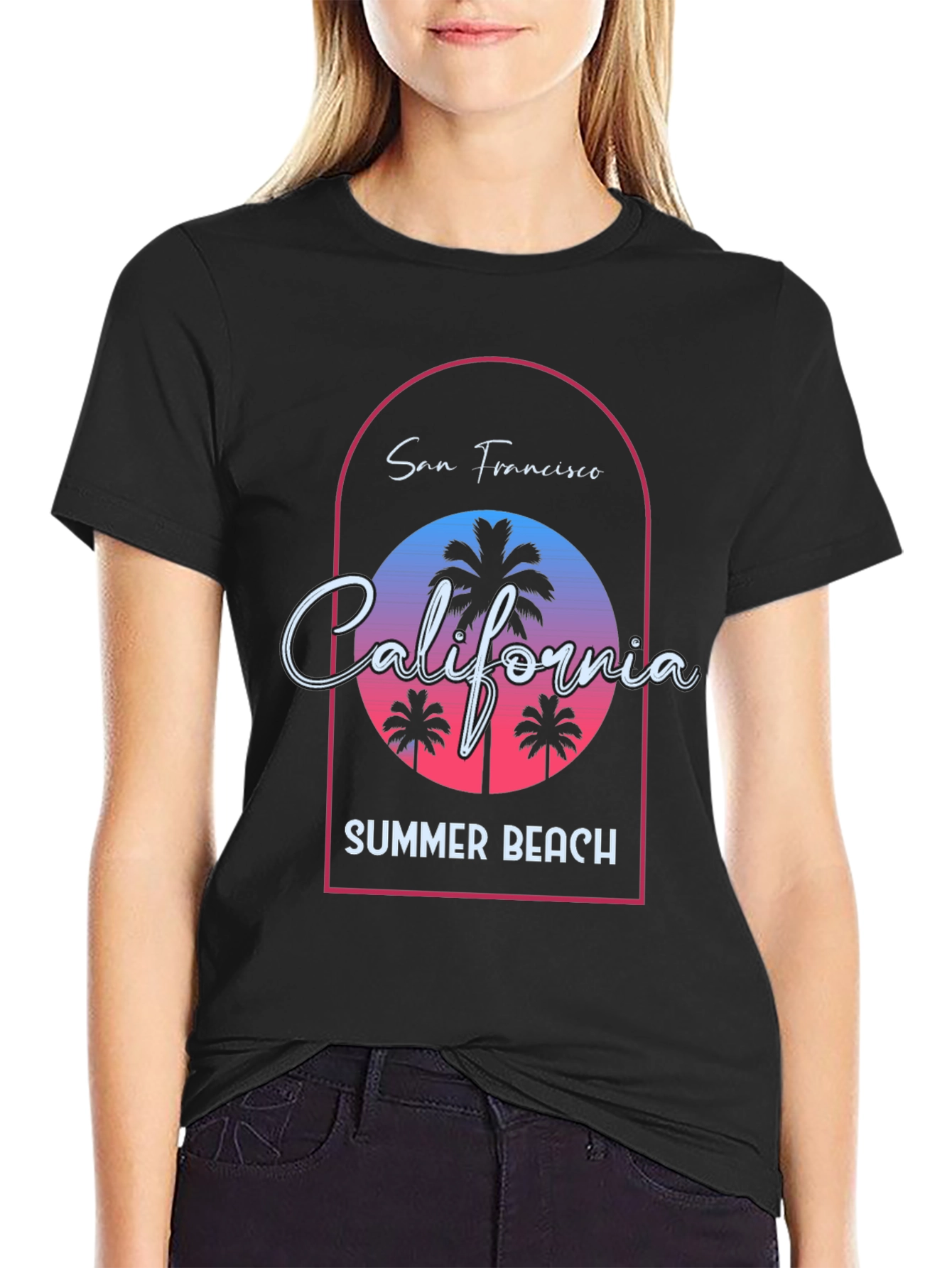 San Francisco California Summer Beach T-Shirt