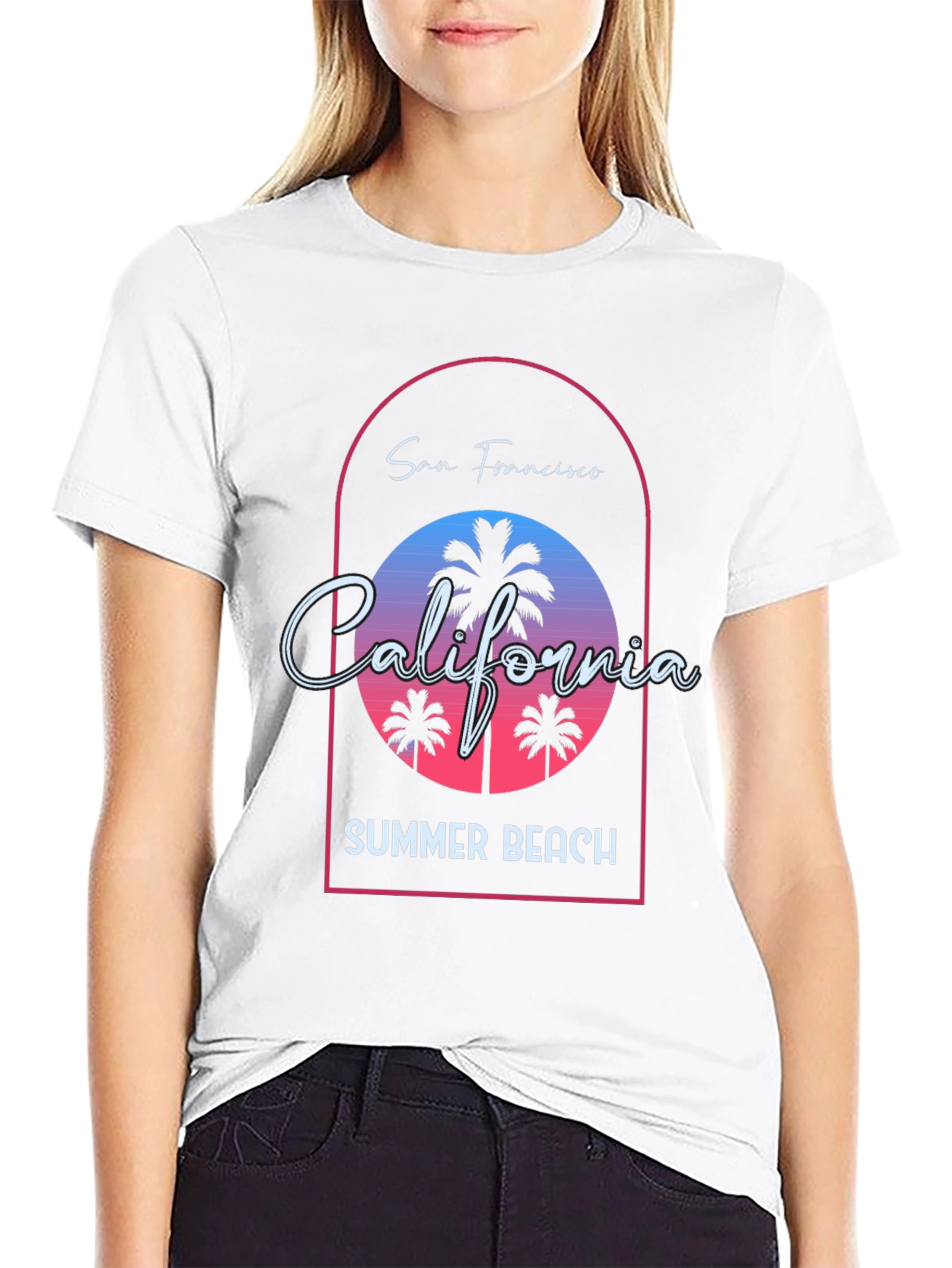 San Francisco California Summer Beach T-Shirt