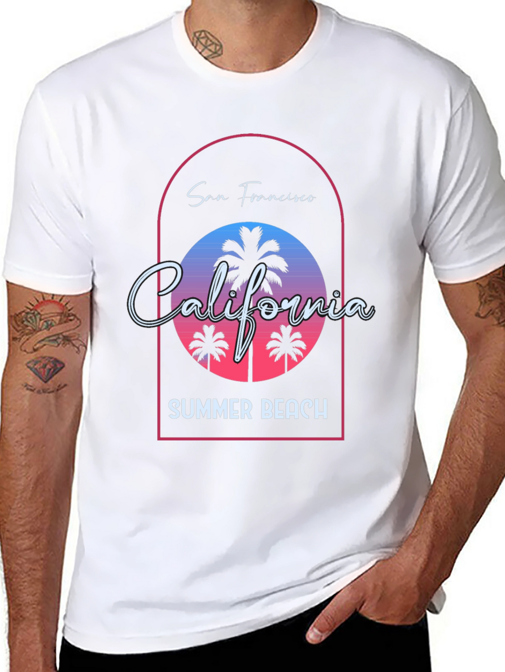 San Francisco California Summer Beach T-Shirt