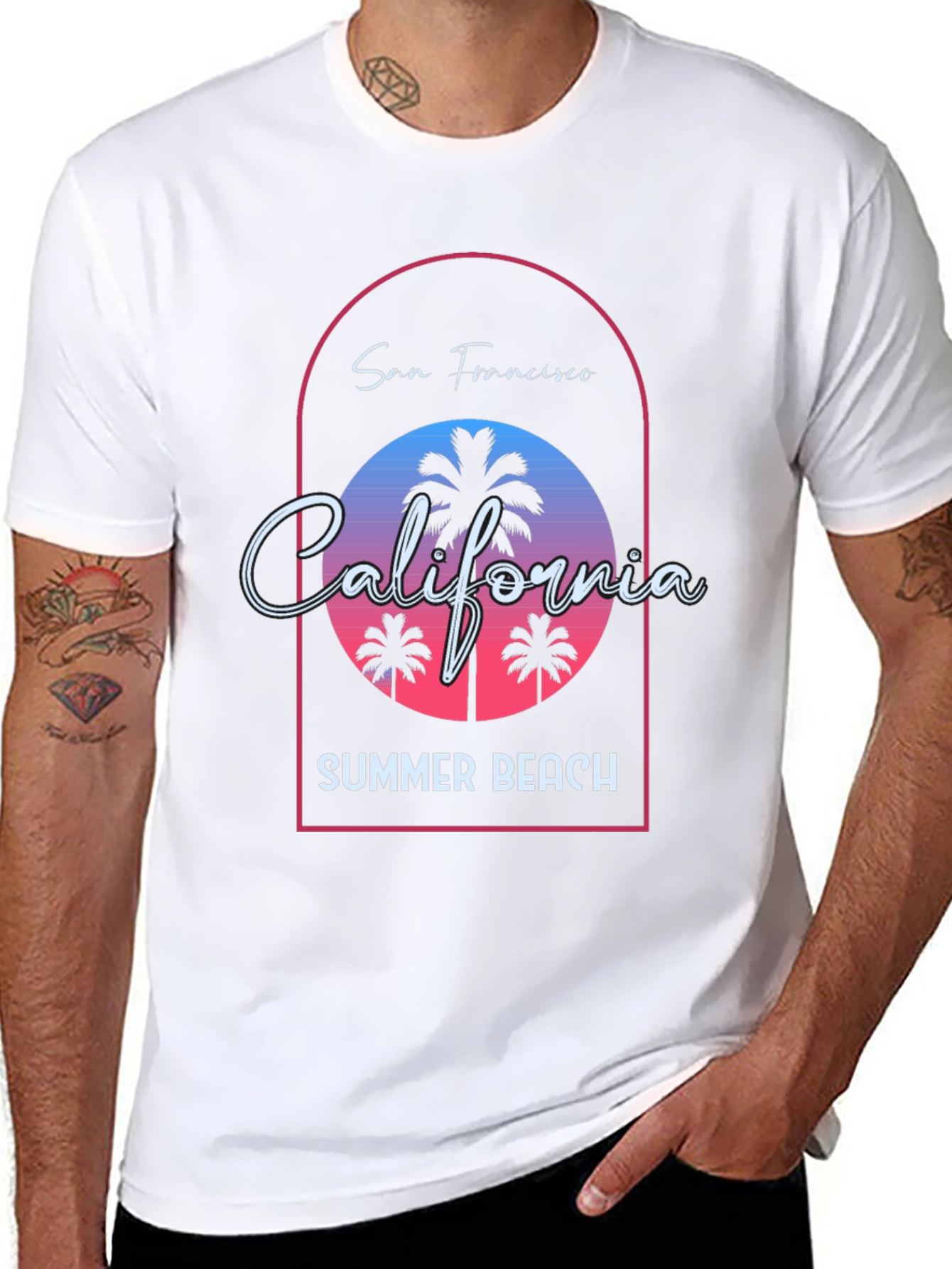 San Francisco California Summer Beach T-Shirt