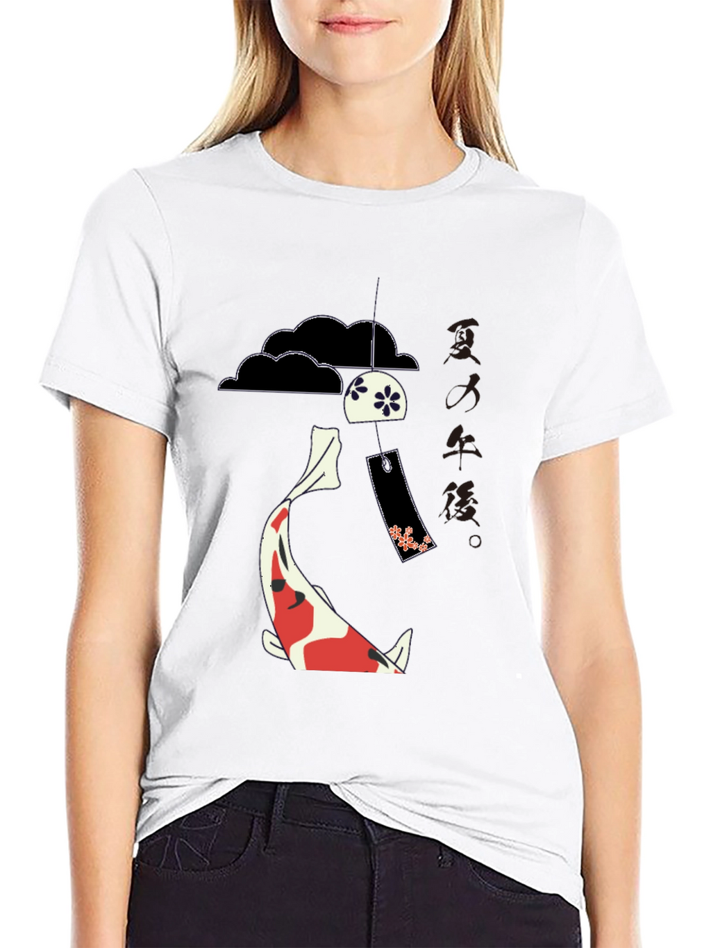 Koi Fish T-Shirt - Japanese Art Style