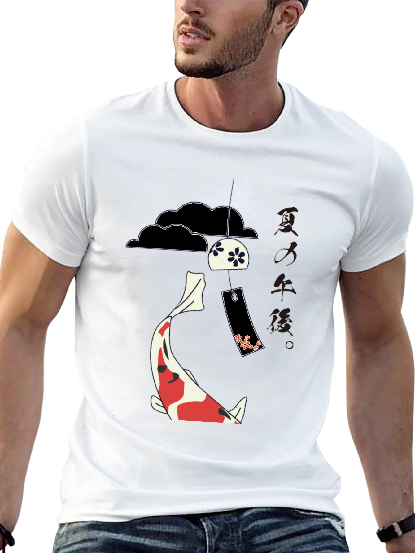 Koi Fish T-Shirt - Japanese Art Style