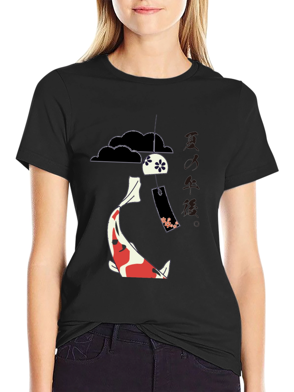 Koi Fish T-Shirt - Japanese Art Style