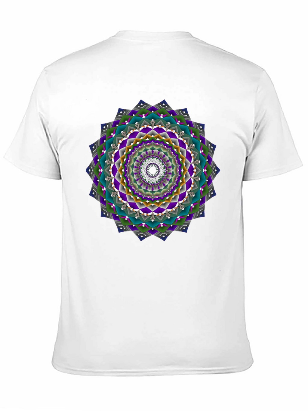 Geometric Mandala Graphic Tee - Mens Black T-Shirt