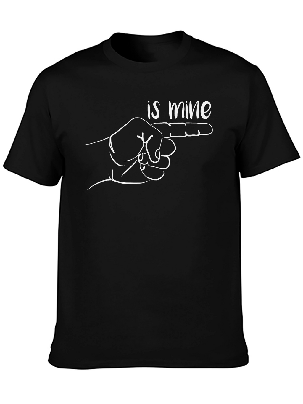 Humorous Is Mine Pointing Finger Graphic Tee