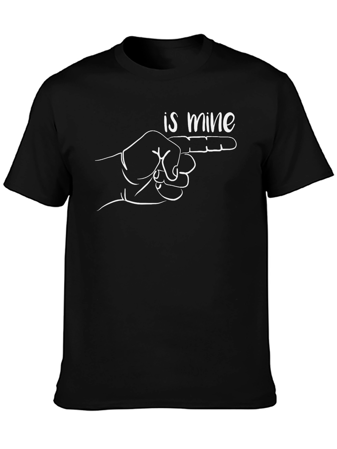 Humorous Is Mine Pointing Finger Graphic Tee