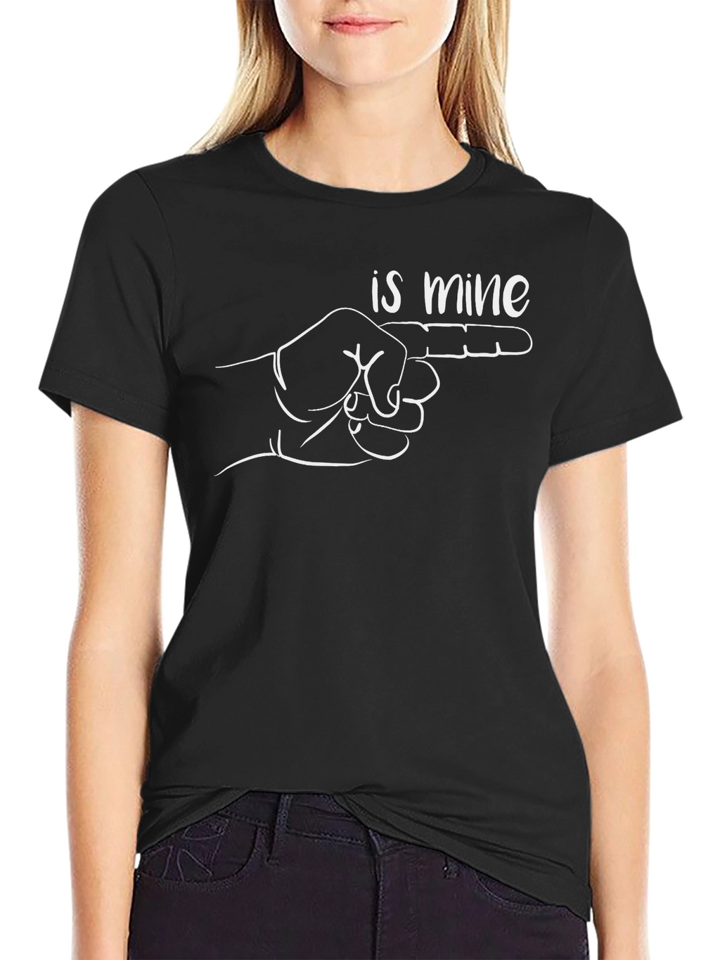 Humorous Is Mine Pointing Finger Graphic Tee